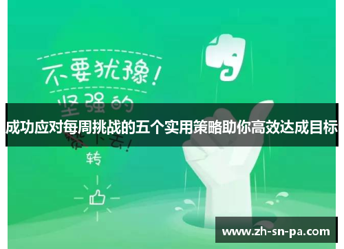 成功应对每周挑战的五个实用策略助你高效达成目标